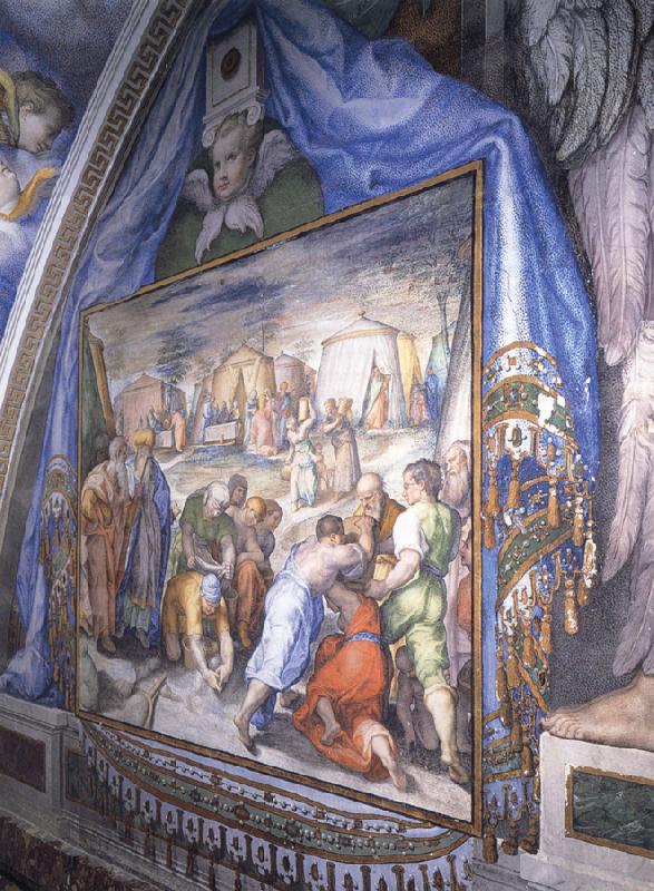 TIBALDI, Pellegrino Gathering the Manna oil painting image